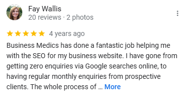 Fay Wallis Google Review