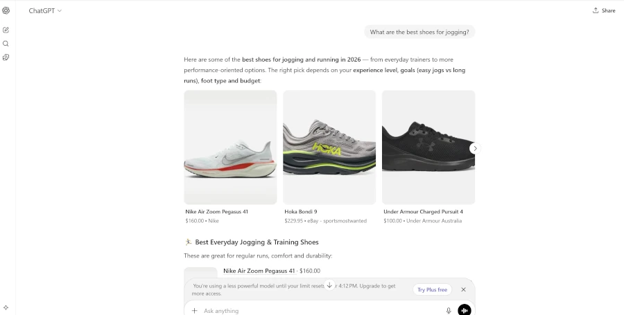 ChatGPT Search Results