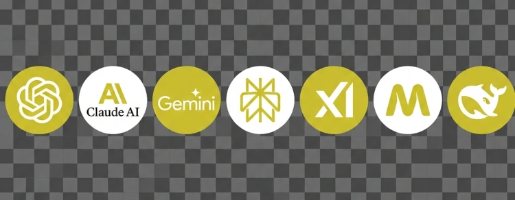 Major AI platform logos including OpenAI, Anthropic and Google