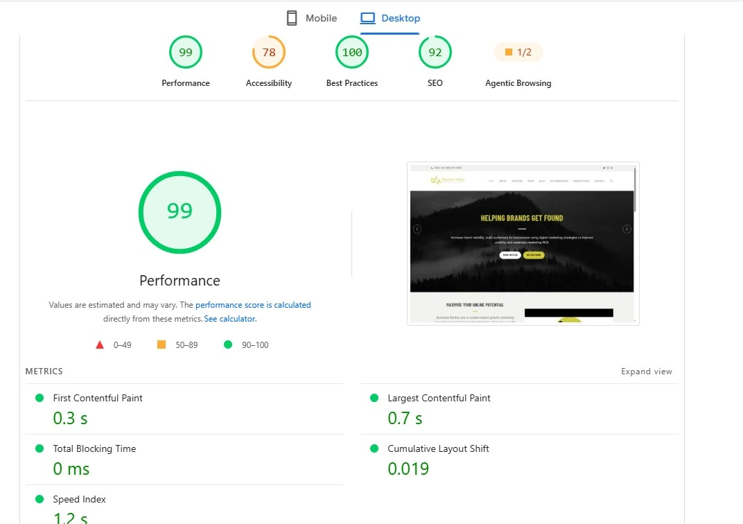 Google Core Web Vitals performance metrics illustration