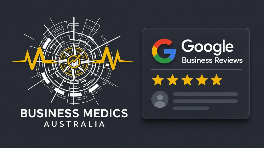 Business Medics Logo And Google Reviews